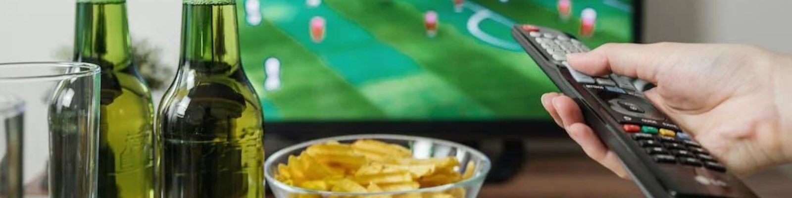 Assistindo jogo de futebol